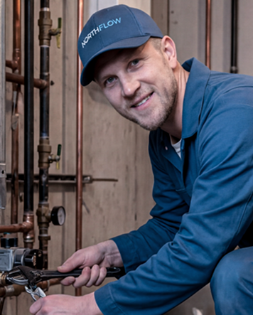 Plumber at work